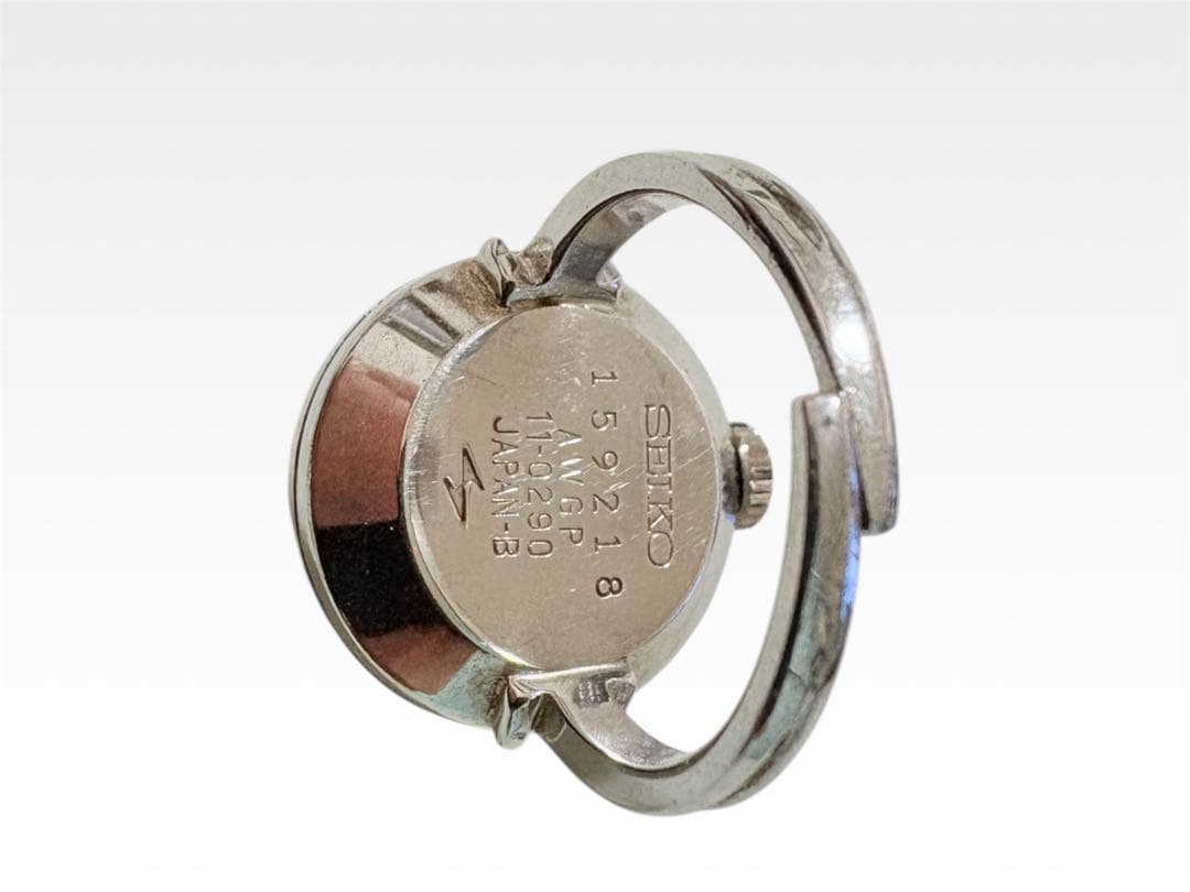60s SEIKO リングウォッチ Blue 手巻き 11-0290 稼働品