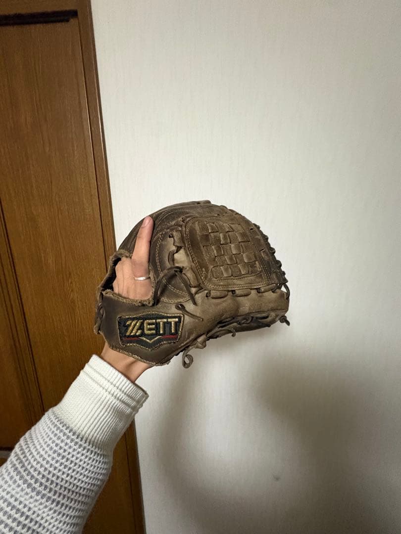 ZETT 硬式グローブ ブラウン 使用感あり