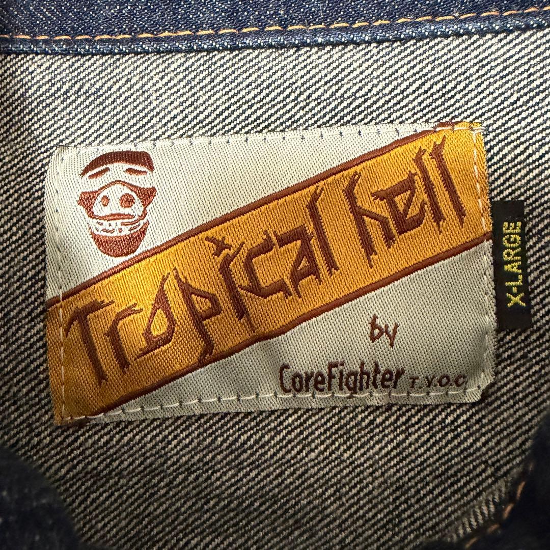 Core Fighter Tropical Hell デニムジャケット 濃紺