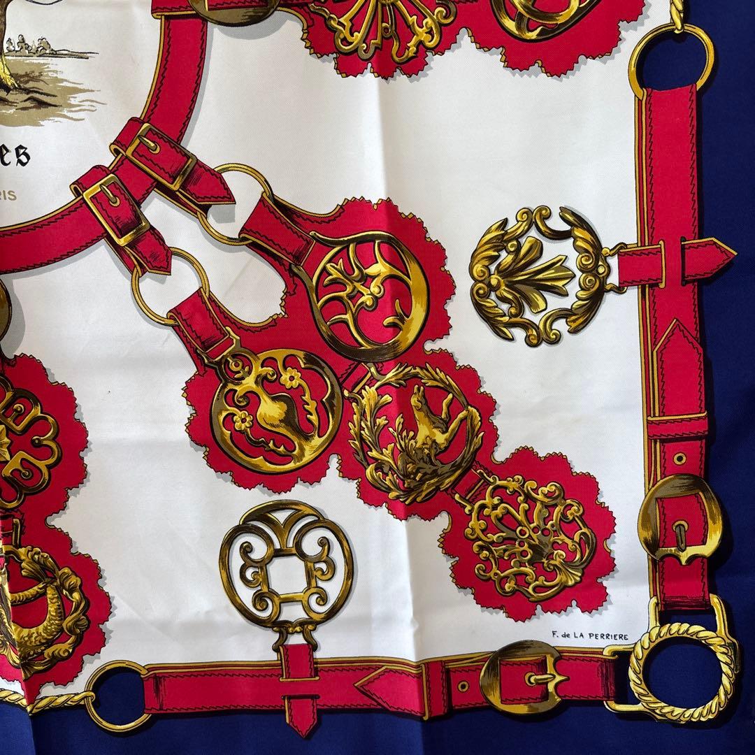 HERMES　エルメス　大判スカーフ　銅細工　5673