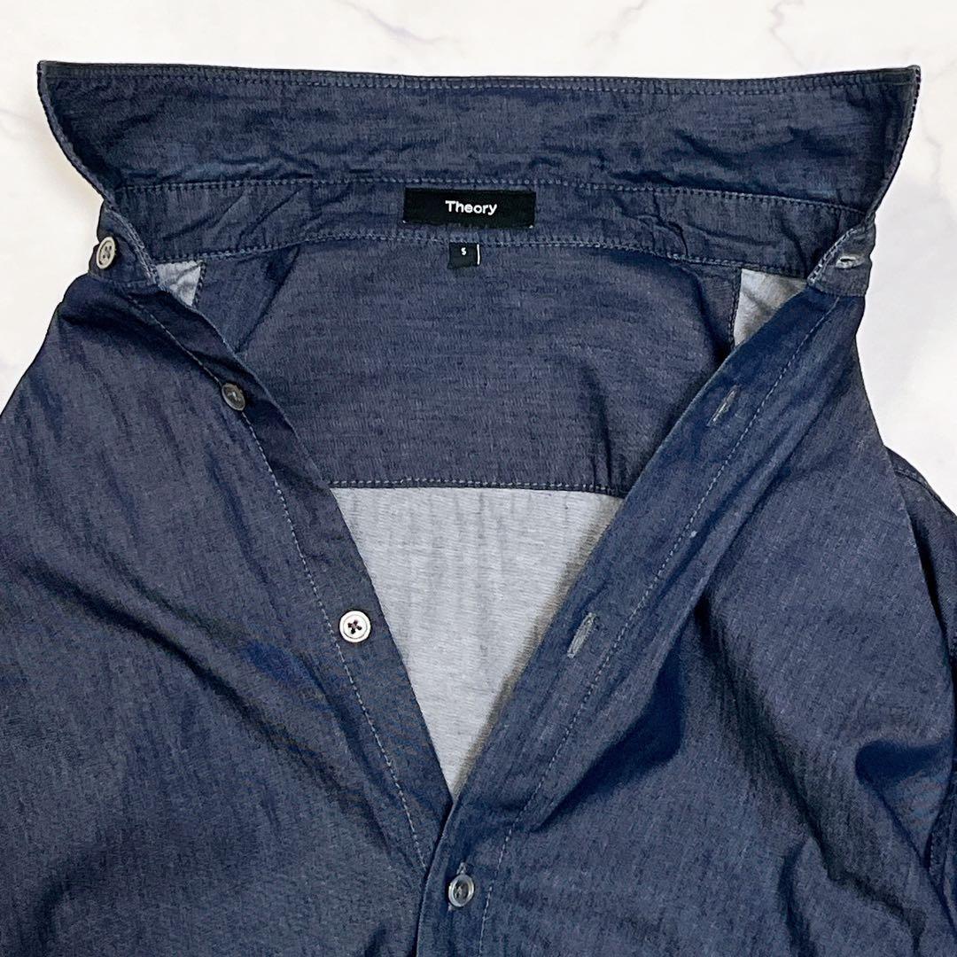 現行美品✨Theory セオリー ダンガリーシャツ ファインデニム 洗える