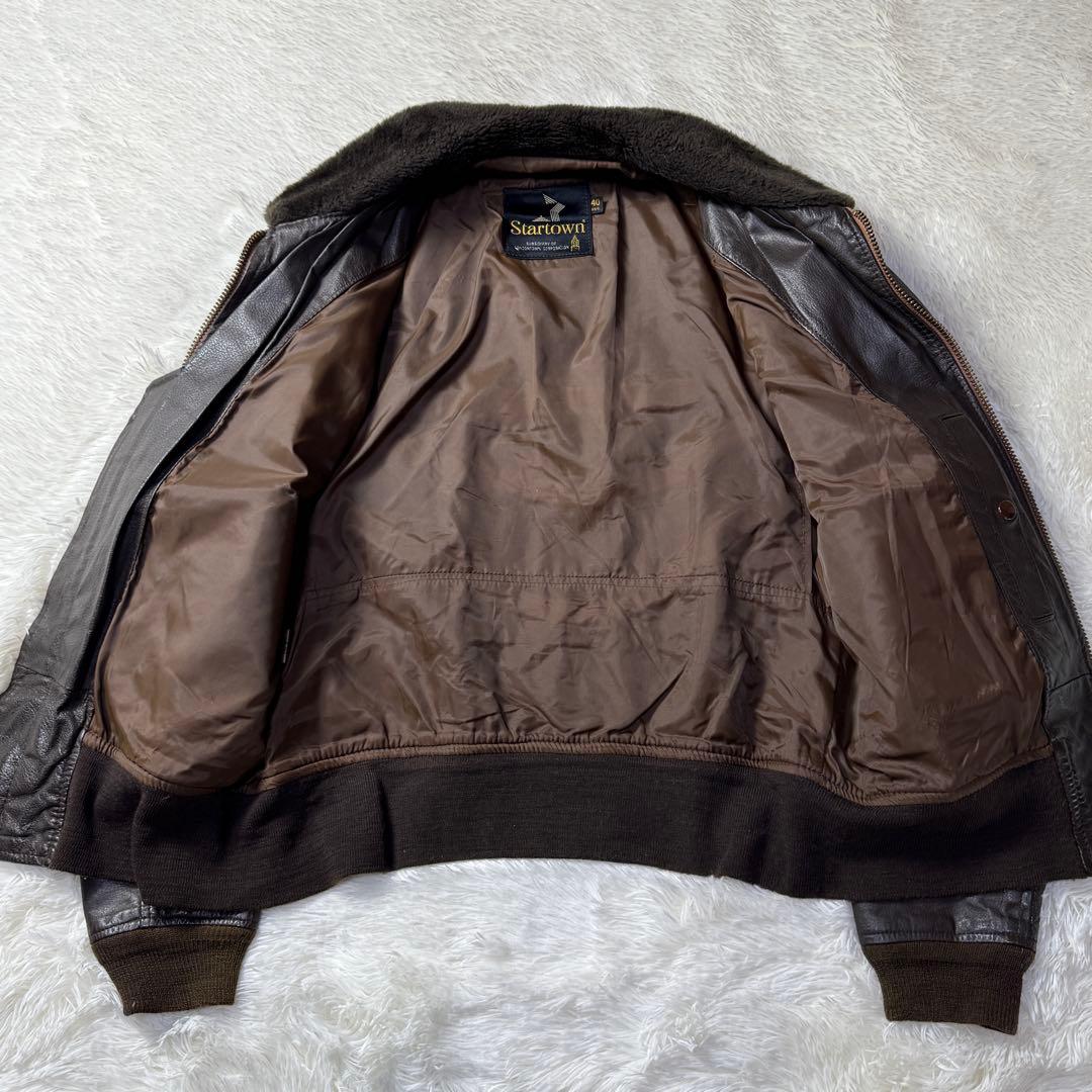【70s】USA製 vintage G-1 フライト レザージャケット L 本革