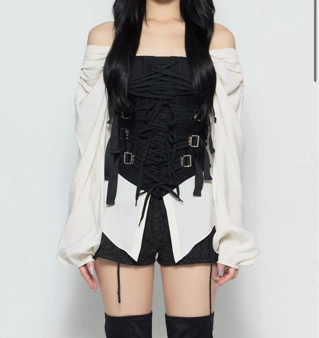 トップス S burlesque corset blouse