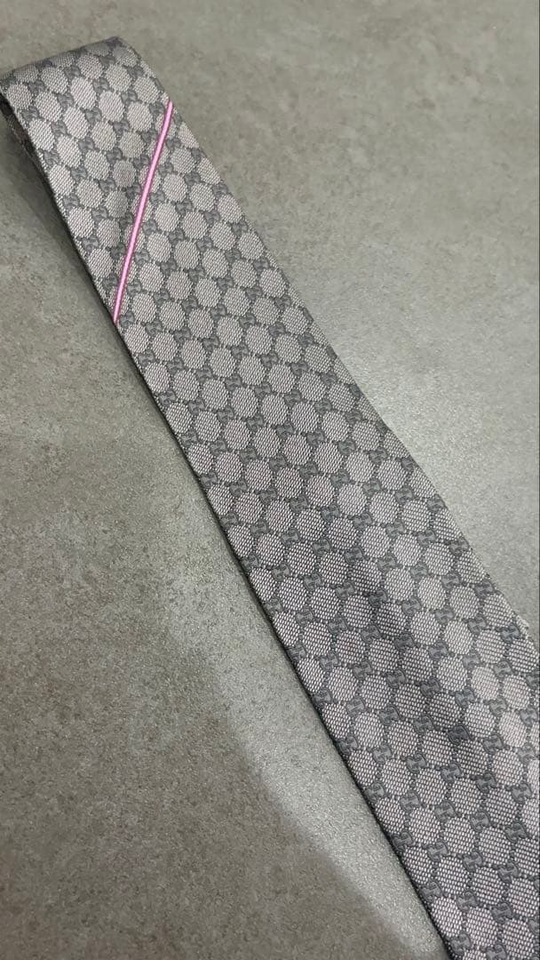 グッチ GUCCI ネクタイ グレー系 GG柄