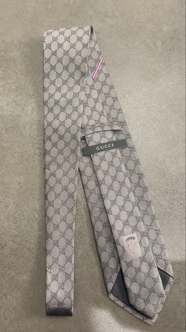 グッチ GUCCI ネクタイ グレー系 GG柄