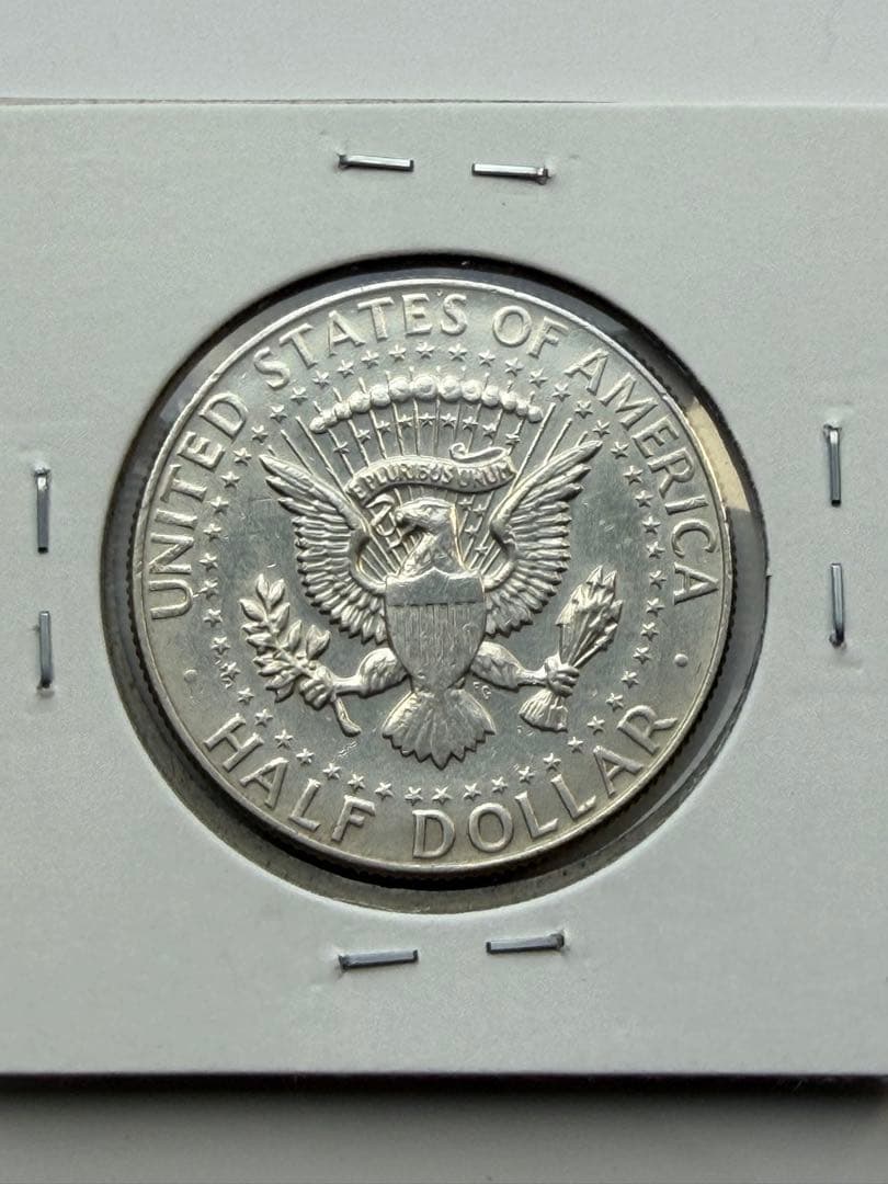 【1964年】ケネディハーフダラー銀貨1枚　フィラデルフィア鋳造　美品