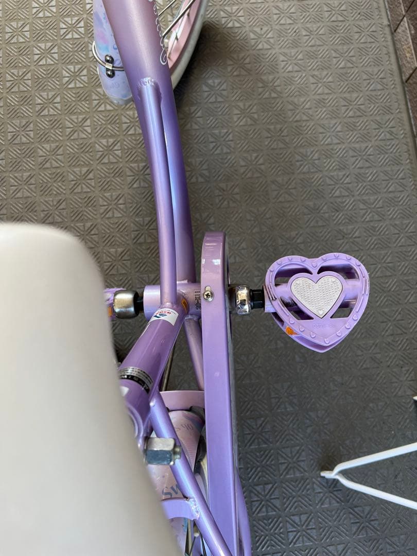 引き取り希望！メゾピアノ16インチ女の子自転車美品　補助輪、補助バー付き