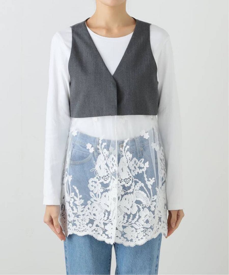 IENA LA BOUCLE チュールレースノースリーブベスト　新品未使用