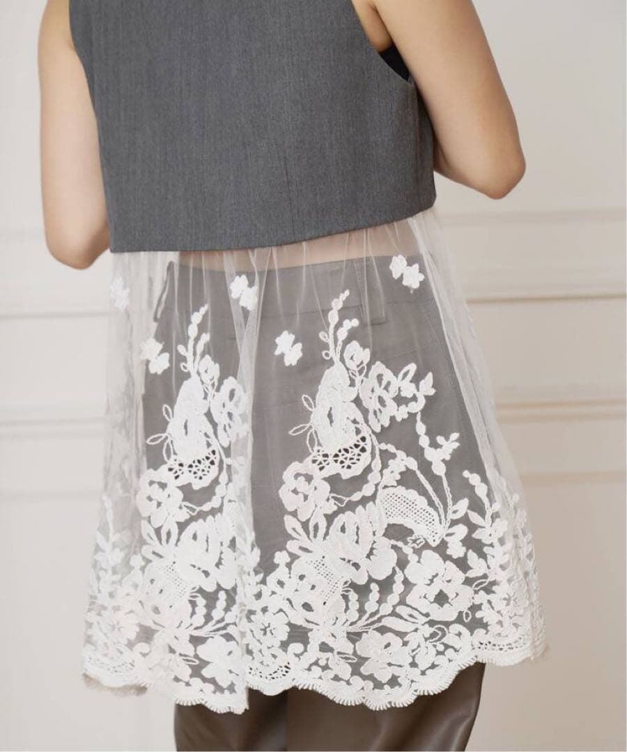 IENA LA BOUCLE チュールレースノースリーブベスト　新品未使用