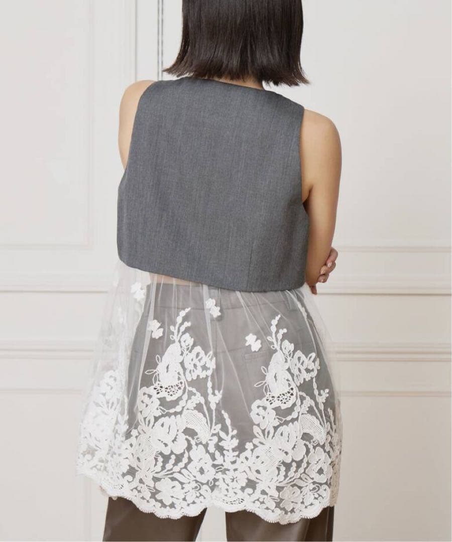 IENA LA BOUCLE チュールレースノースリーブベスト　新品未使用