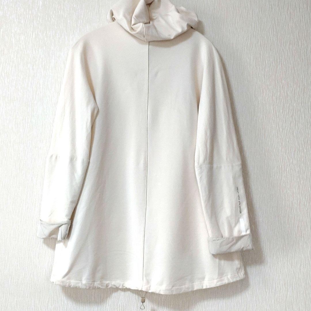 'S MaxMara*オフホワイト*ビジュー付き*ロングパーカー*フード付き*M