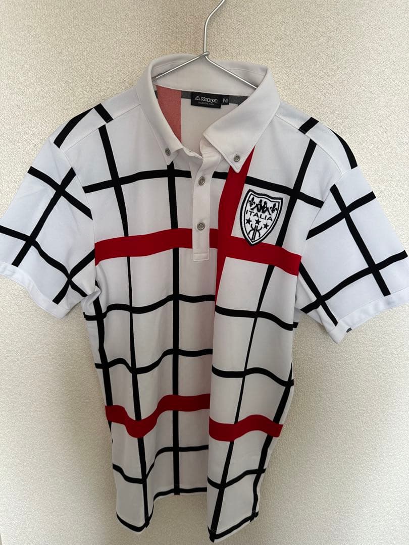 Kappa チェック柄ポロシャツ M