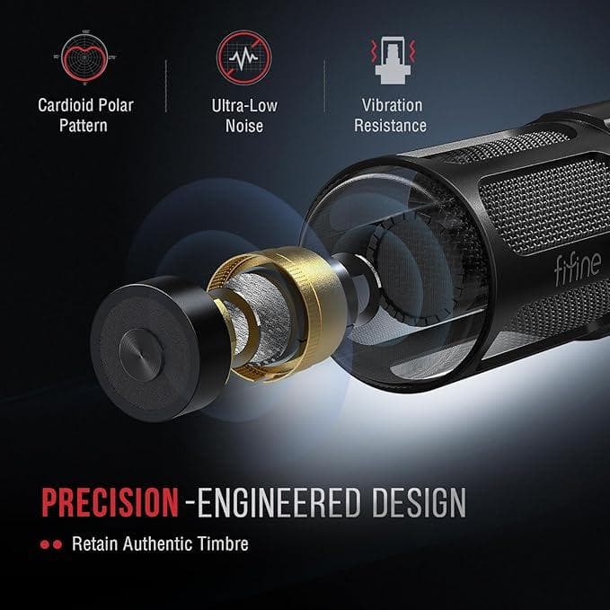 FIFINE XLR 高性能 ダイナミックマイク XLR端子のみ搭載 TANK1