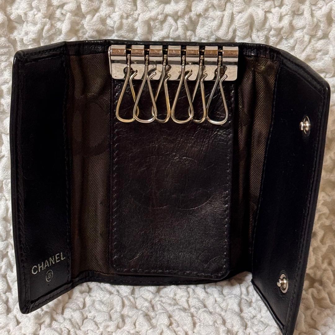 美品✨CHANEL シャネル 6連キーケース カンボンライン