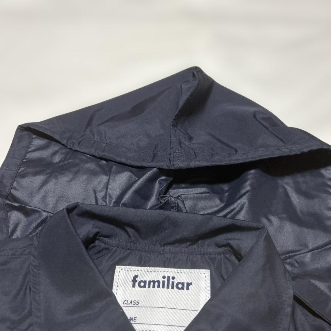 【新品未使用タグ付き】familiar ファミリアレインコート 110ネイビー