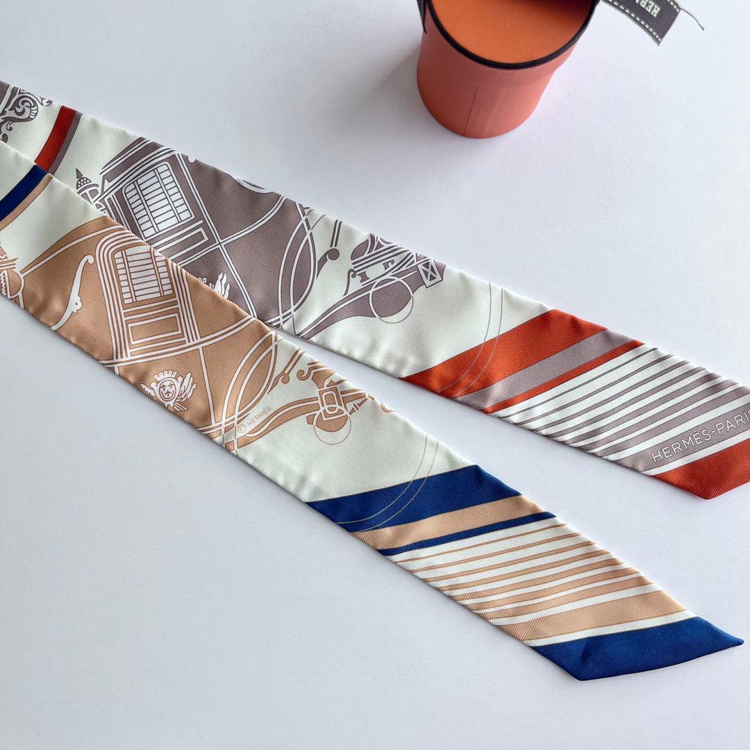 HERMES シルク スカーフ ツイリー　エクスリブリス　新品未使用