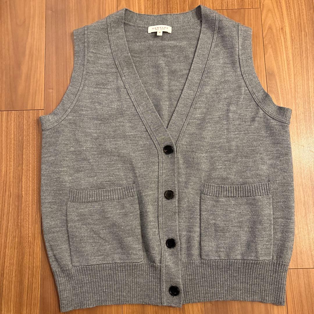 【RonHerman DEMYLEE】美品 グレー Vネックベスト XS ウール