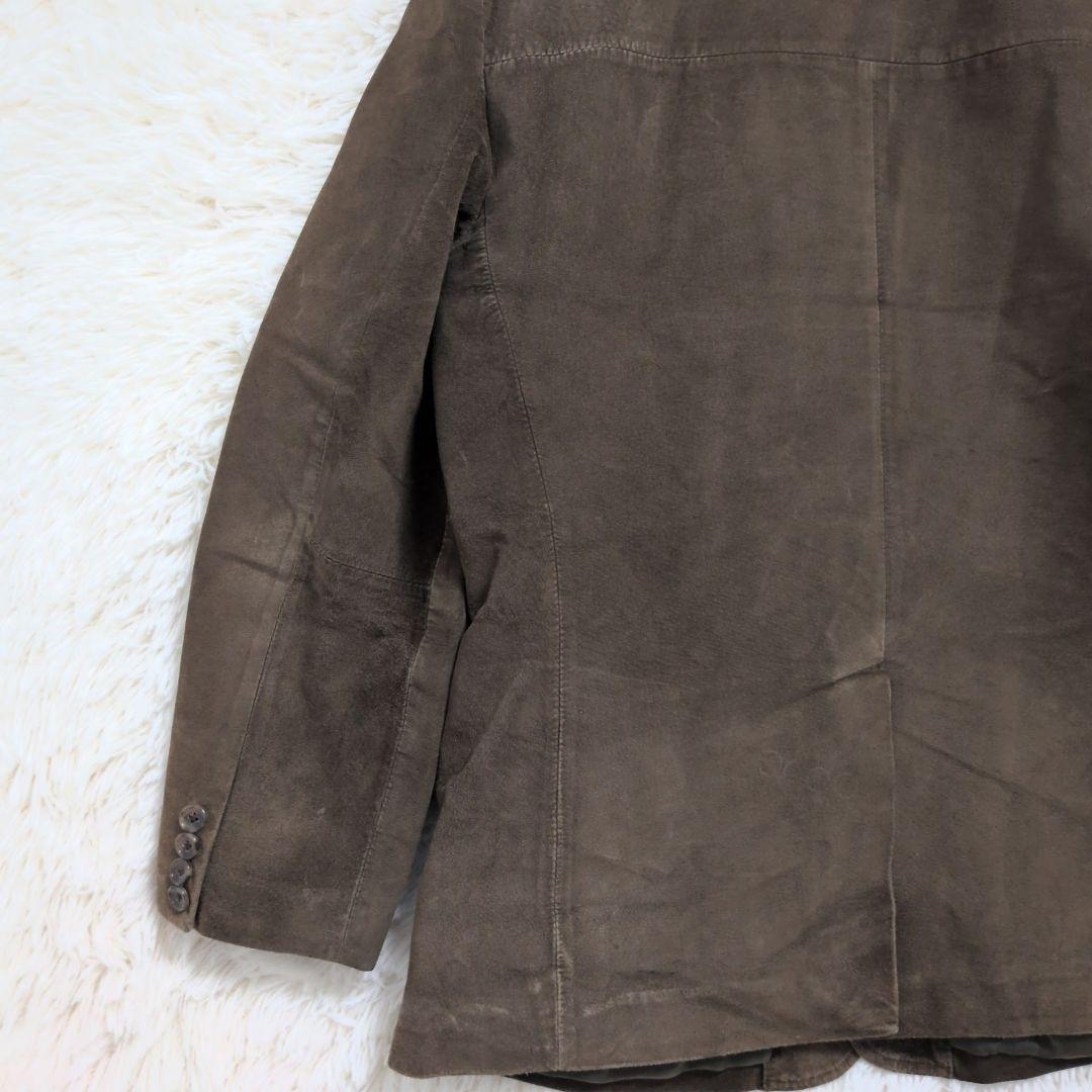エディーバウアー 本革 スエード テーラードジャケット 茶 Mサイズ 古着