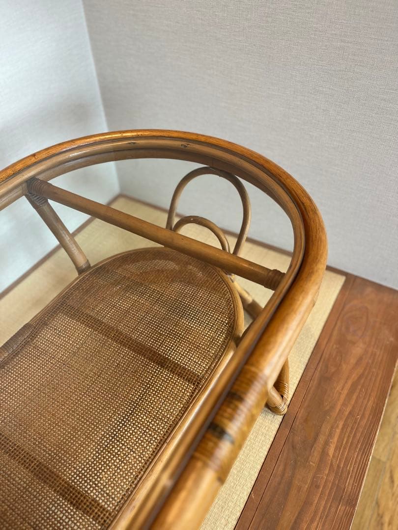 【F】ラタン ヴィンテージローテーブル