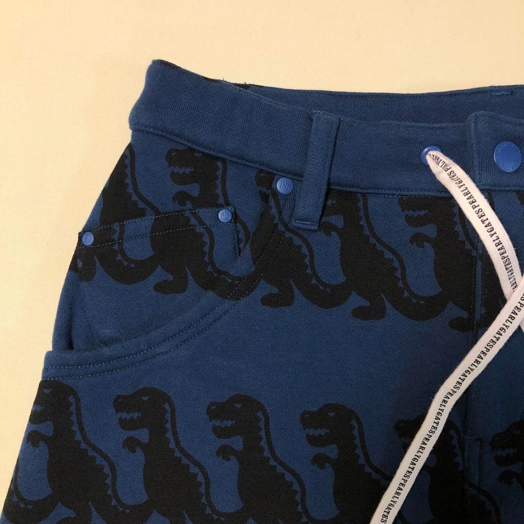 パーリーゲイツ スカート 裏起毛 スカート ネイビー ザウルス 総柄 サイズ1