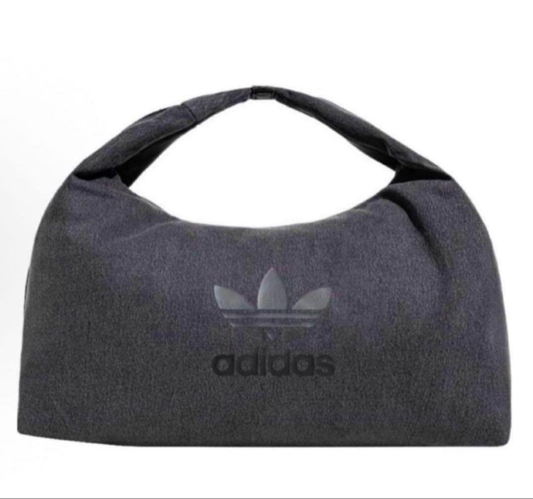 海外限定Adidas デニム 雲形バッグ ユニセックス ブラック　IX7694