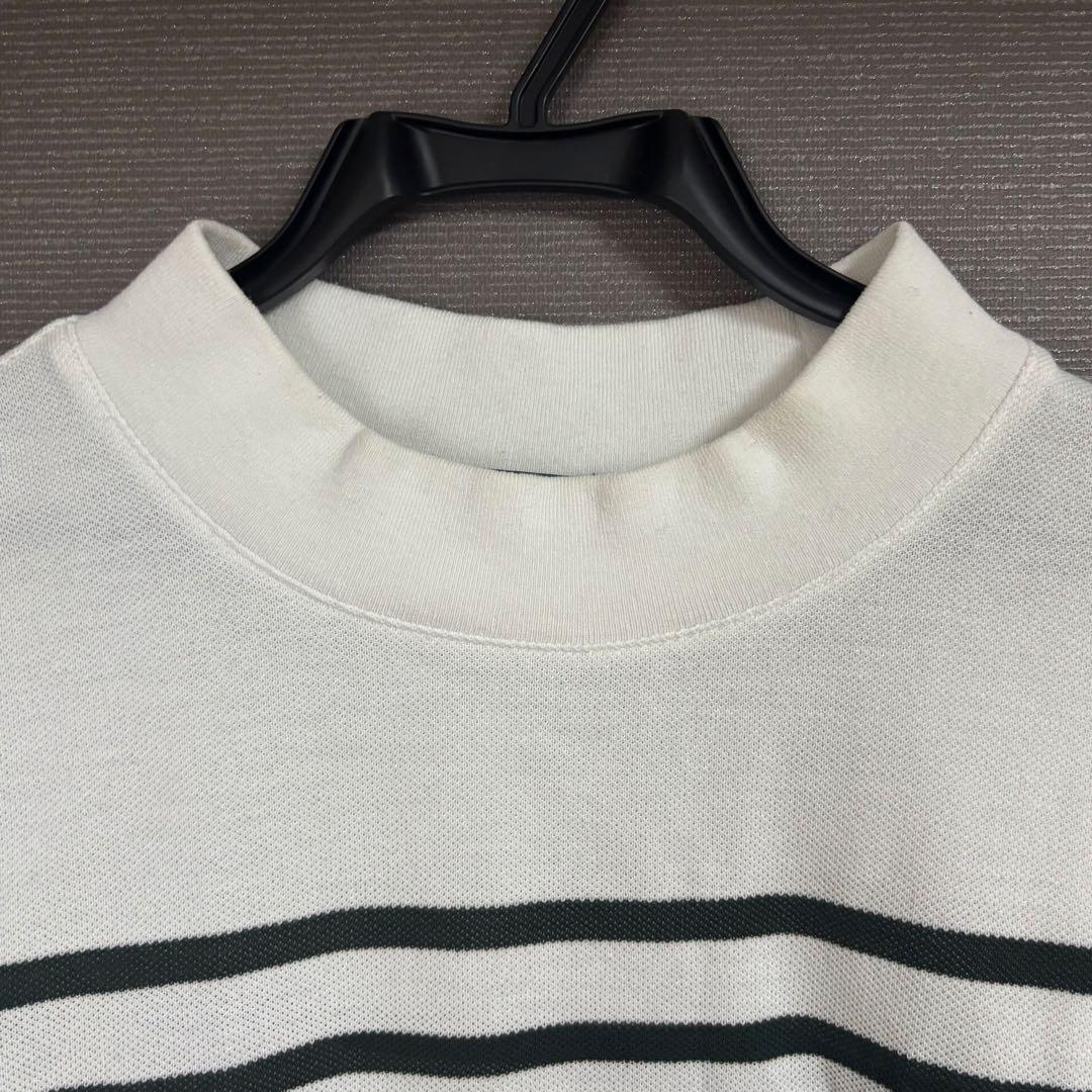 Lacoste BEAMS GOLF 別注 ボーダー モックネックシャツ　 M