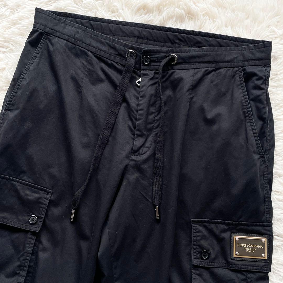 美品 XLサイズ DOLCE&GABBANA カーゴパンツ ロゴメタルプレート