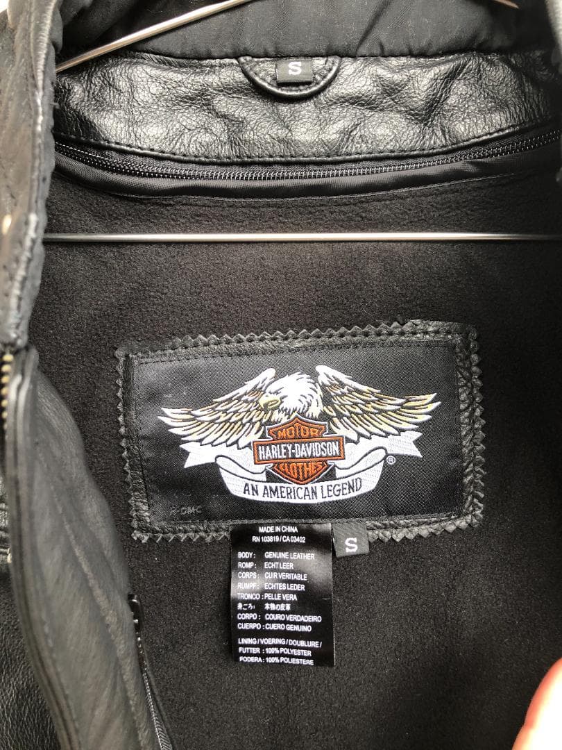新品 Harley-Davidson 2WAY ライダースレザージャケット S