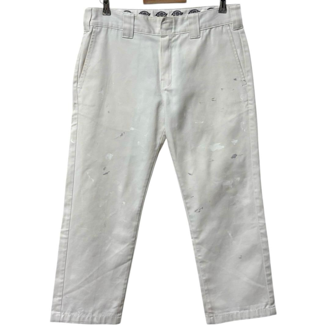 Dickies WD874 ワークパンツ 白 ペンキ ペイント 一点物