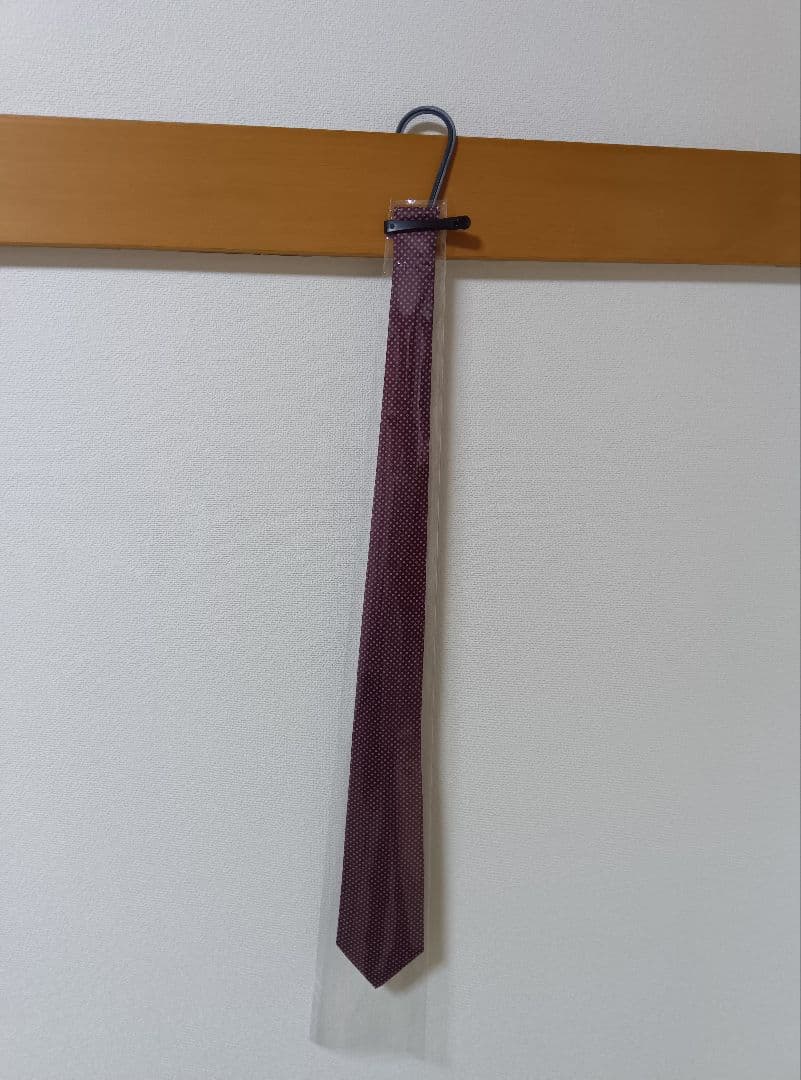 【未使用】HERMES　エルメス　ネクタイ　エンジ　大検幅8.5㌢　　ダンヒル