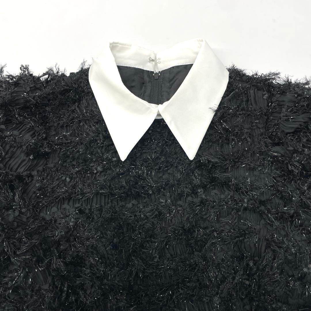 ワンピース Acka lame fringe puff dress3286