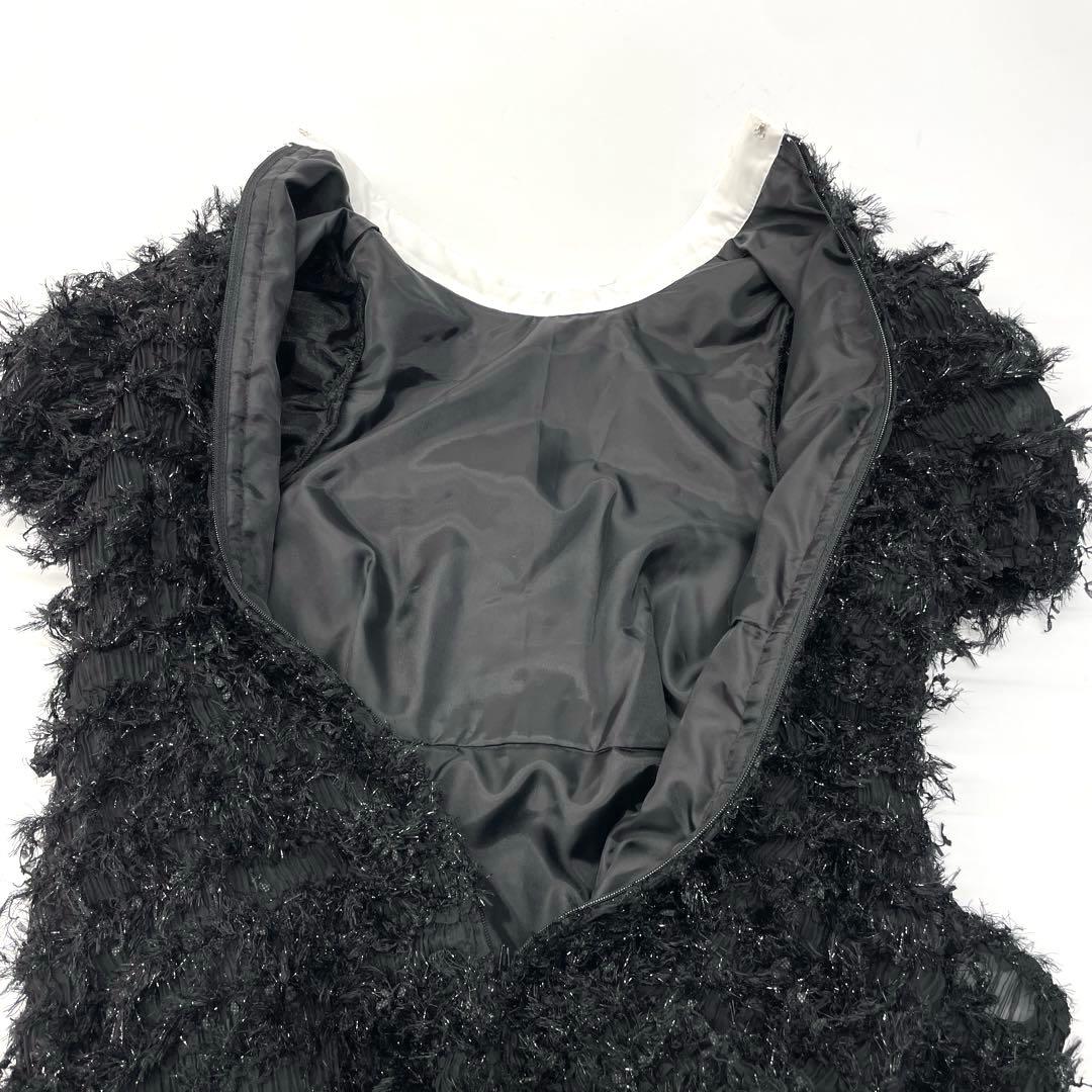 ワンピース Acka lame fringe puff dress3286