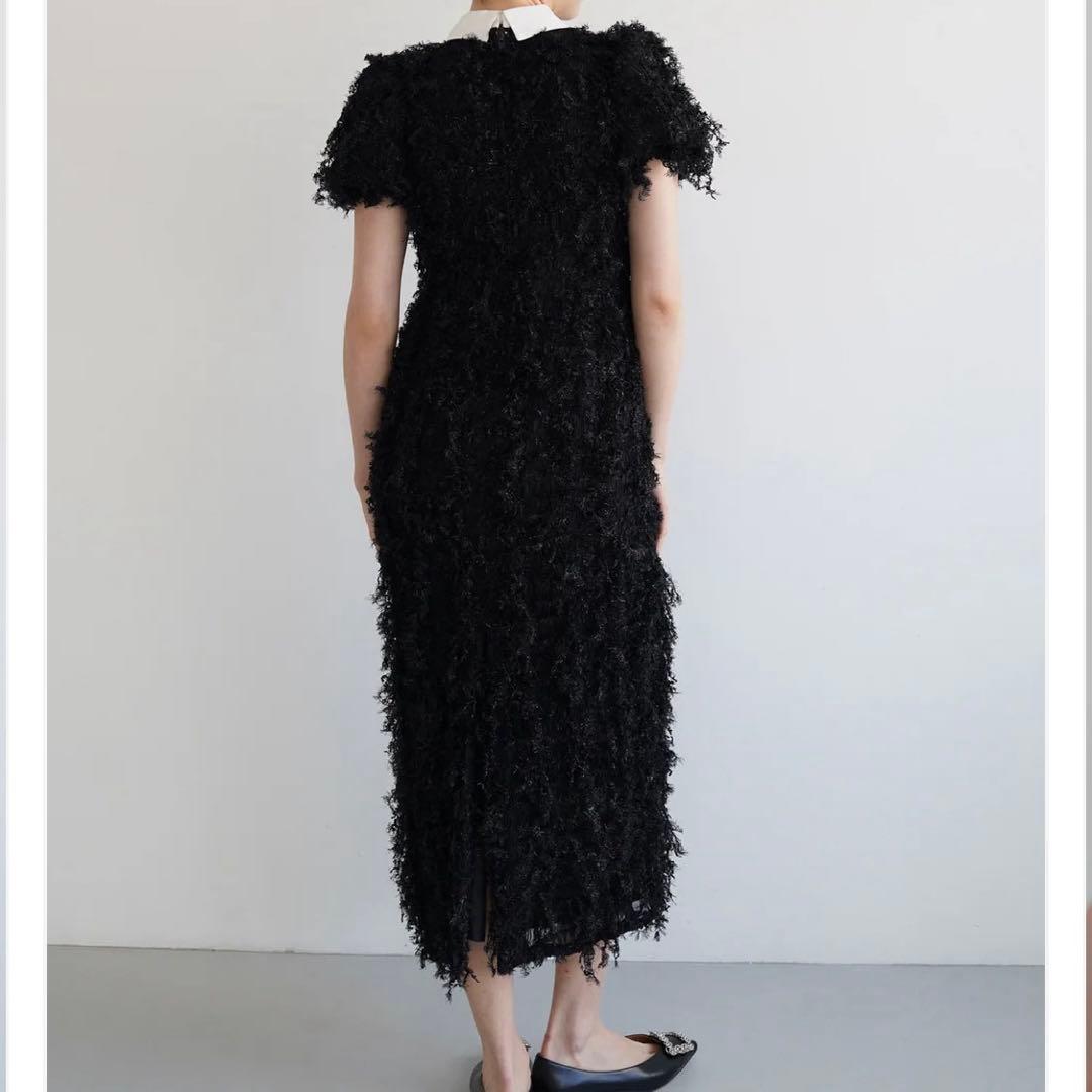 ワンピース Acka lame fringe puff dress3286