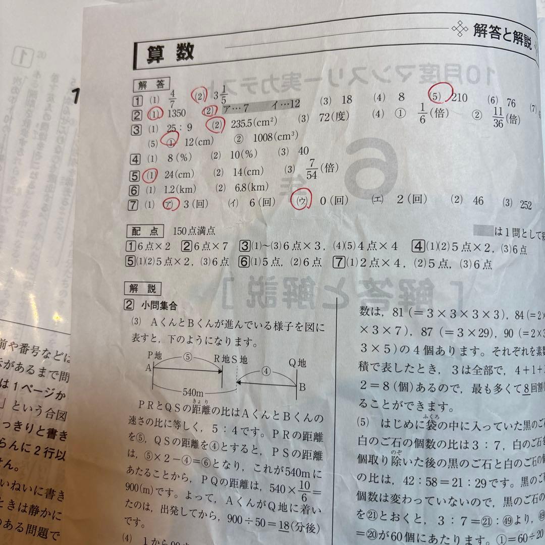 2023年度sapix 6年生算数　テスト　1年分