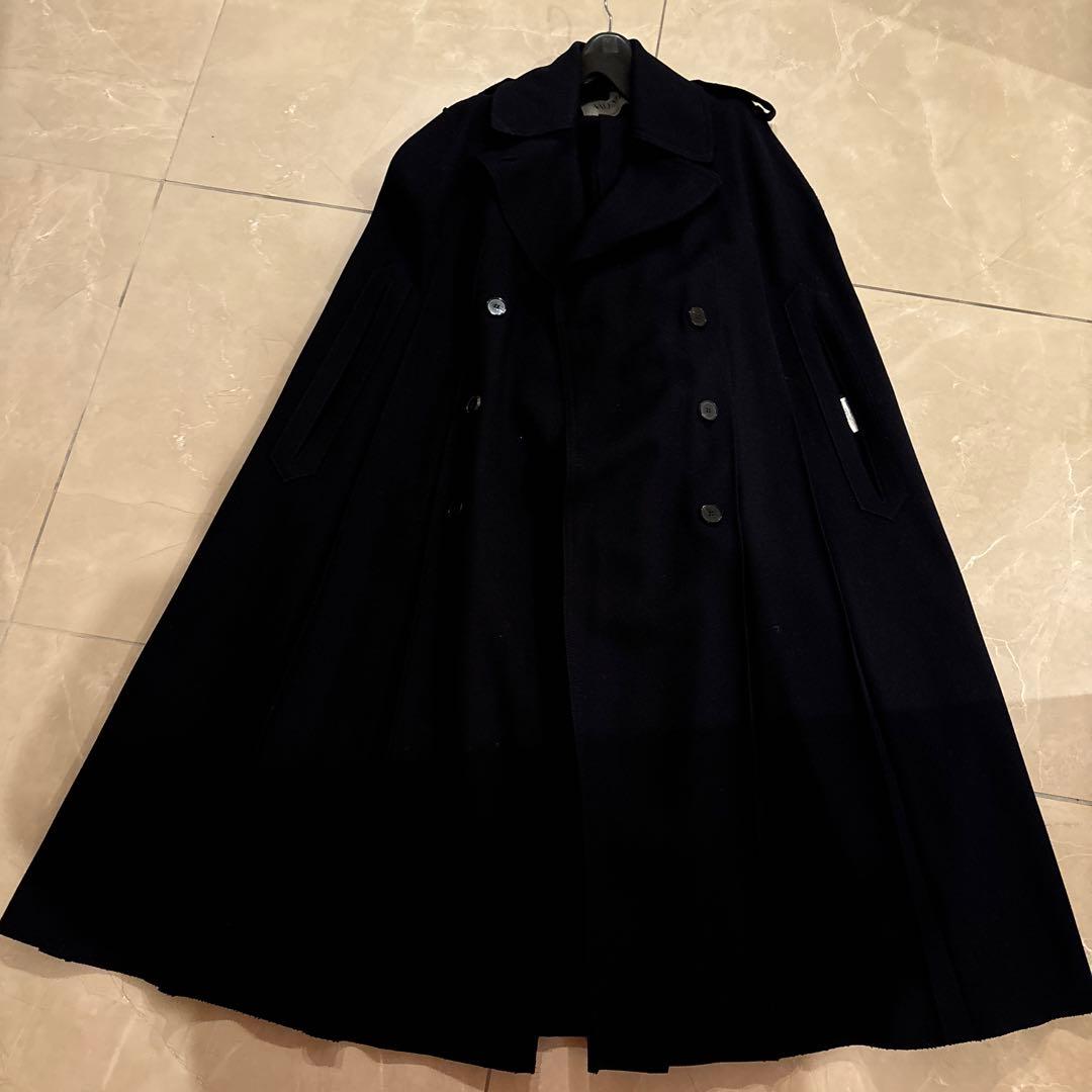 値下げ、VALENTINO ネイビーケープコート