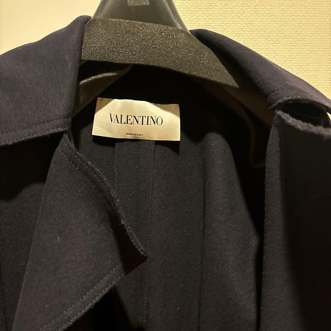 値下げ、VALENTINO ネイビーケープコート