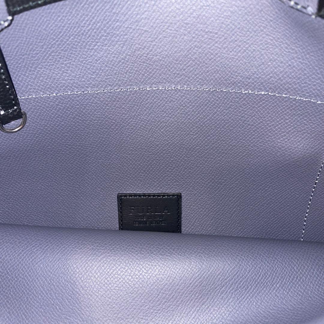 A*h様 FURLA フルラ　ブラック レザー　トートバッグ