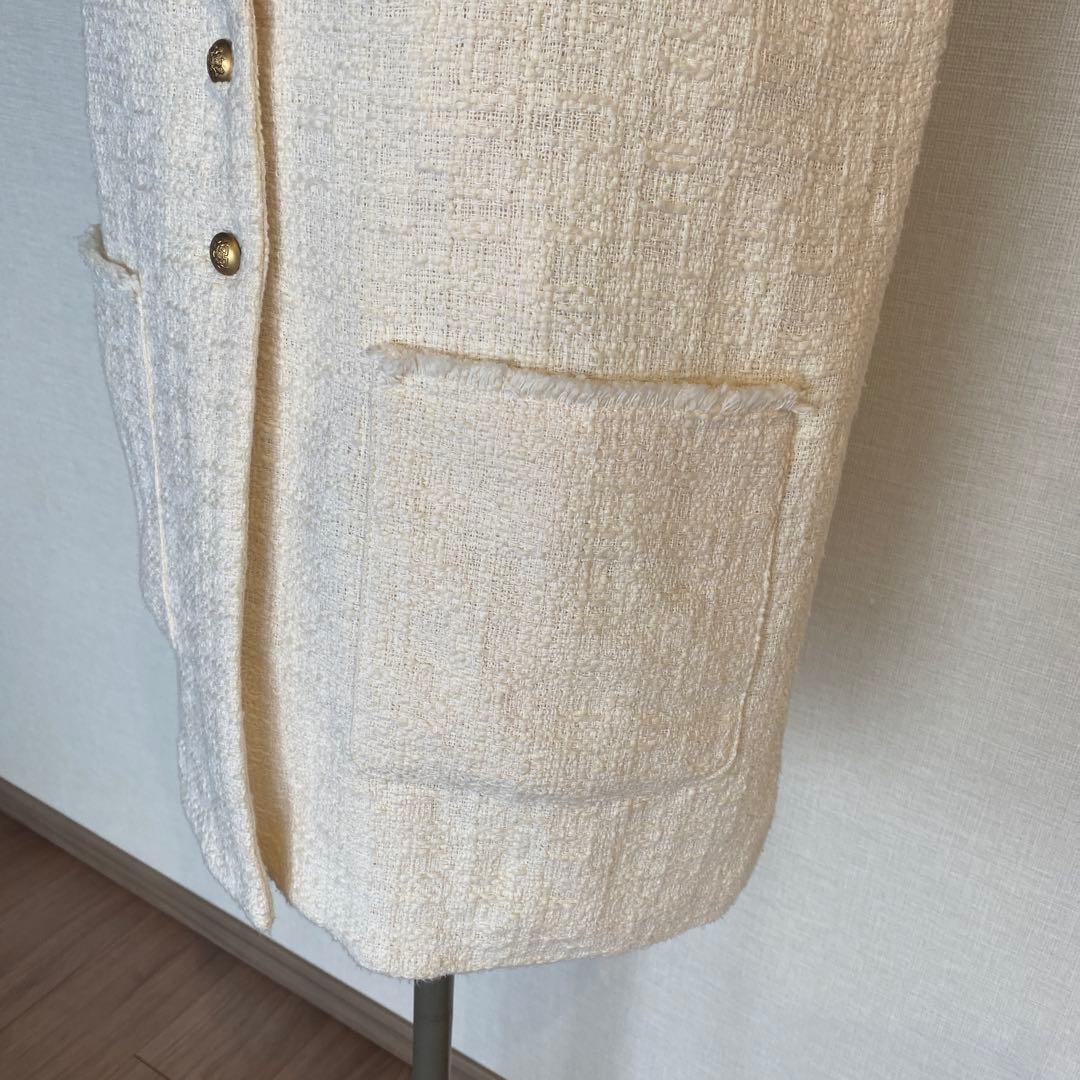 【くったん】PUAL CE CIN コットンツイードベスト アイボリー