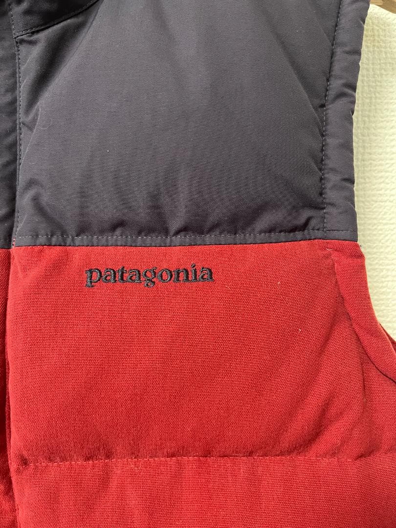 【極美品・Sサイズ】Patagonia ダウンベスト ネイビー レッド