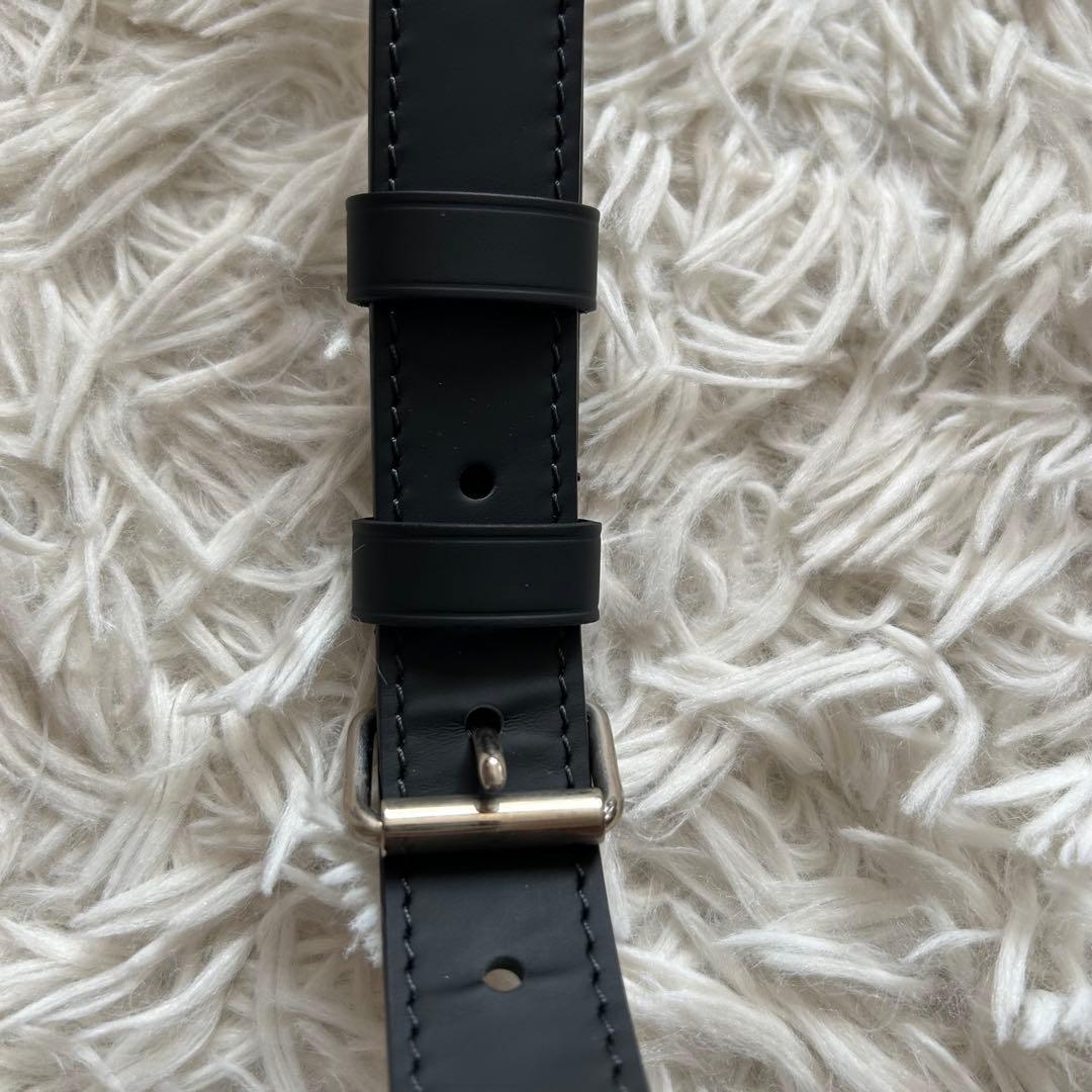 【ルイヴィトン】 ショルダーストラップ 新品 レザー マット 長さ調整可 黒