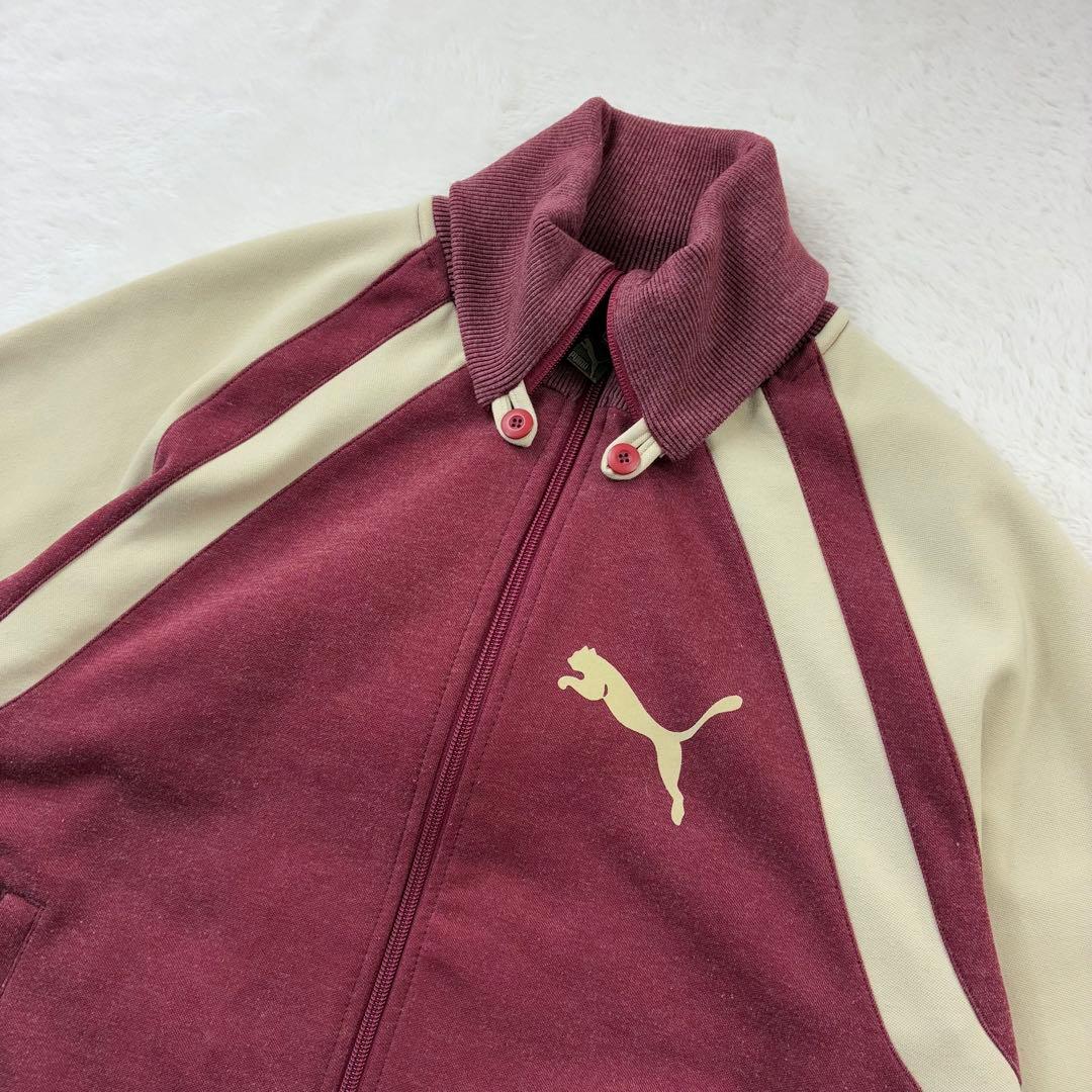 希少 90s puma プーマ トラックジャケット バーガンディ　ヴィンテージ