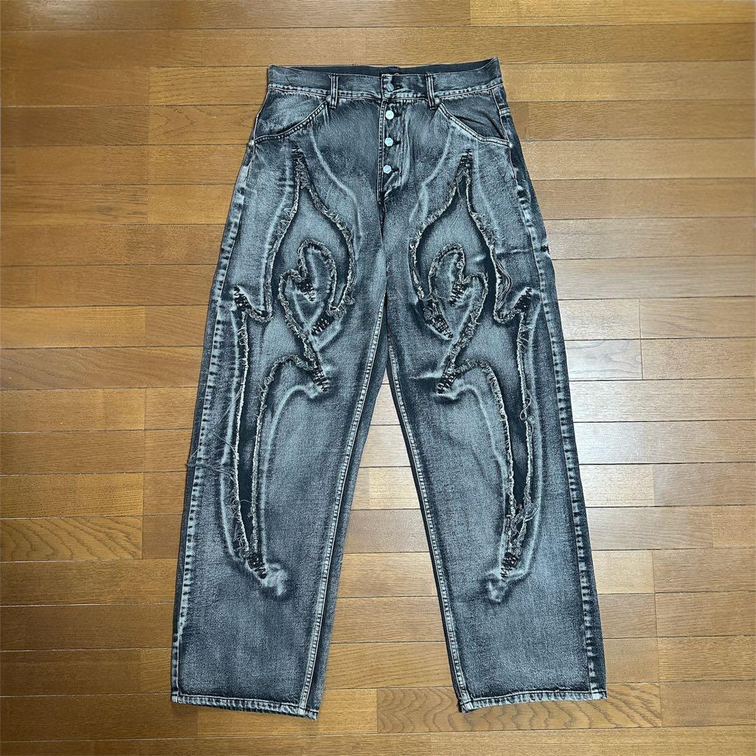 ゆうみTHUG CLUB トライバル デニムパンツ ジャケット XL
