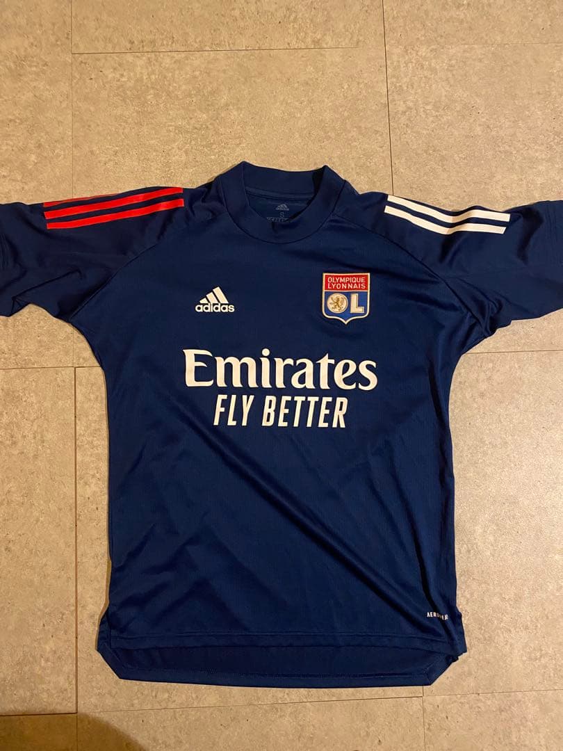 Olympique Lyonnais adidas ネイビーシャツ