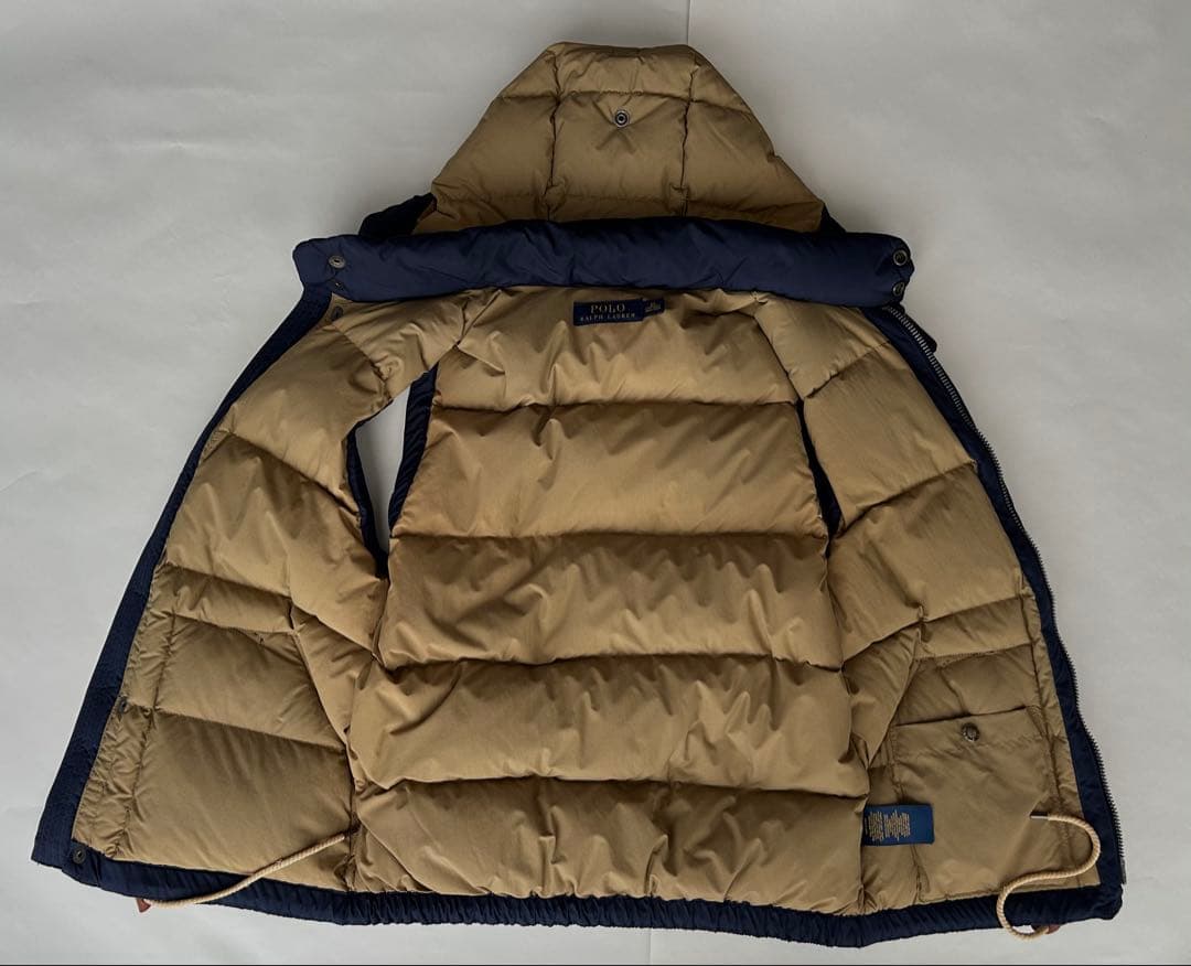 Polo Ralph Laurenフード付きダウンベスト ネイビー　XS 美品