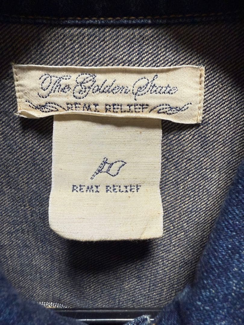 烏*）様 REMI RELIEF レミレリーフ インディゴ 1st USED加工