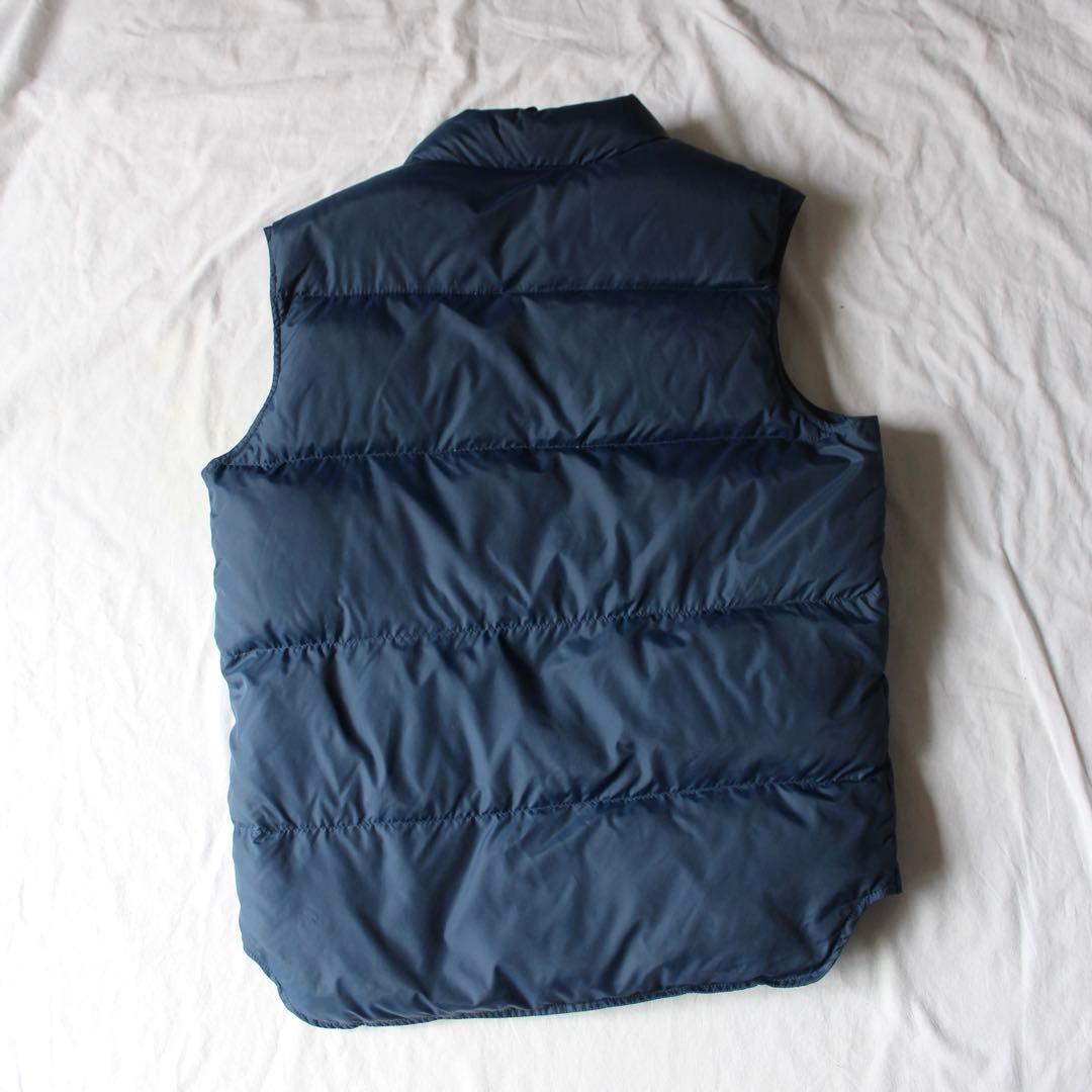 美品 80s Woolrich ダウンベスト ブルー usa製 ナイロン S 青