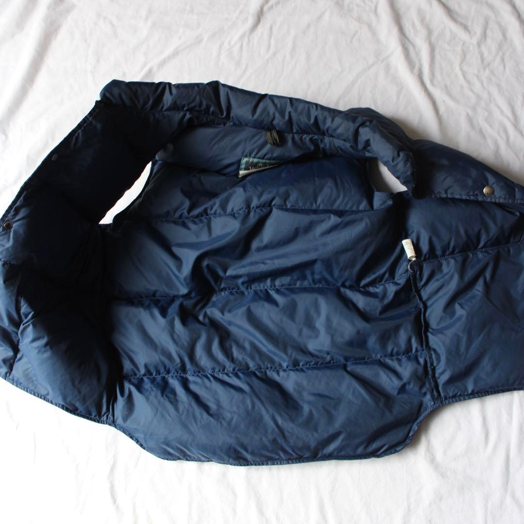 美品 80s Woolrich ダウンベスト ブルー usa製 ナイロン S 青