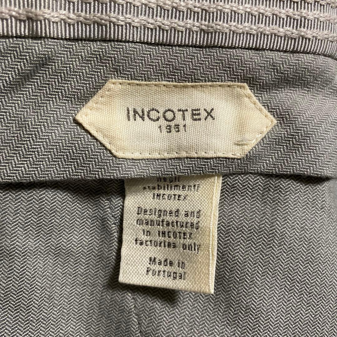 INCOTEX インコテックス　チャコールグレー　 スラックス