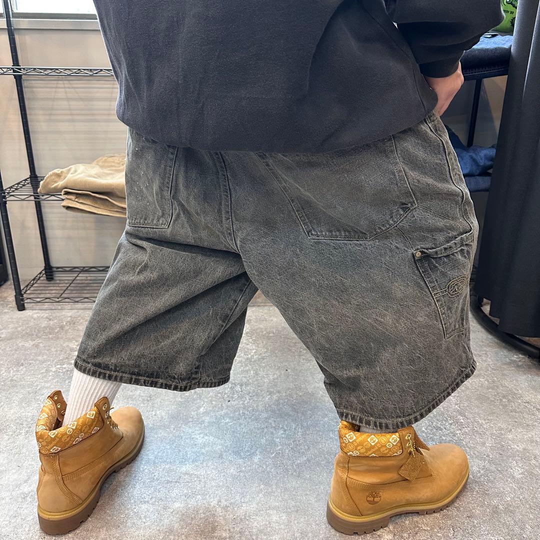 ECKO UNLTD エコー　極太　ブラック　ペインターデニムショーツ