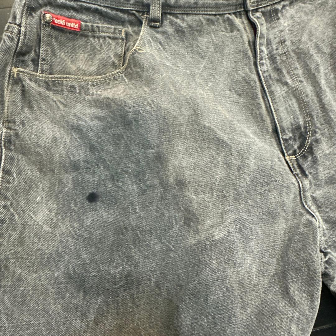 ECKO UNLTD エコー　極太　ブラック　ペインターデニムショーツ